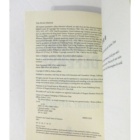 The Divine Defense By Robert Jeffress 2021 Includes Study Guide Trade Paperback - Picture 3 of 5